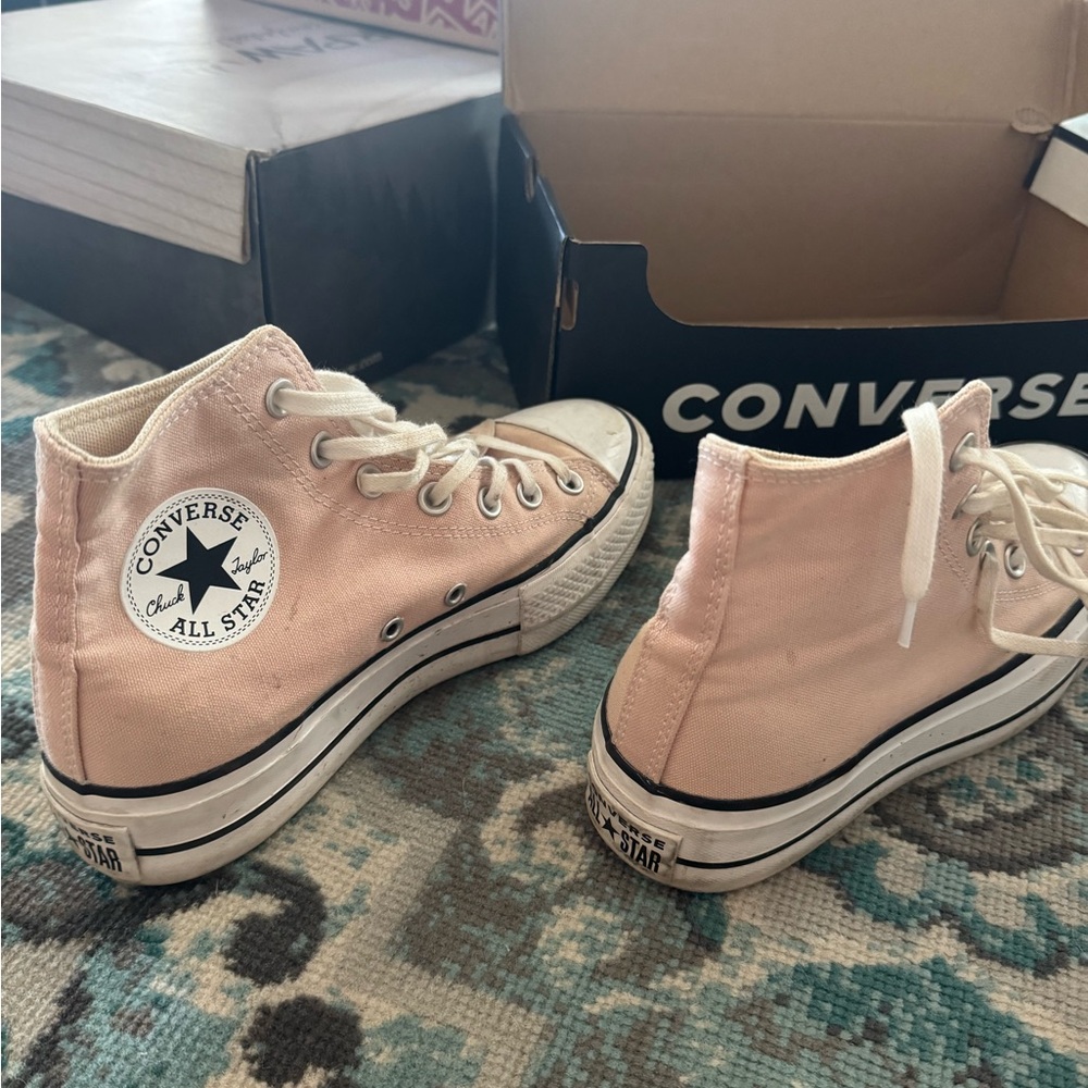 Converse Cream High-Top Sneakers